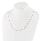 Sterling Silver Rose Gold-plated Adjustable 1.1mm Box Chain
