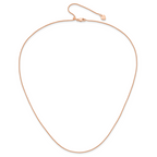 Sterling Silver Rose Gold-plated Adjustable 1mm Spiga Chain