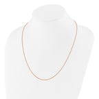 Sterling Silver Rose Gold-plated Adjustable 1mm Spiga Chain