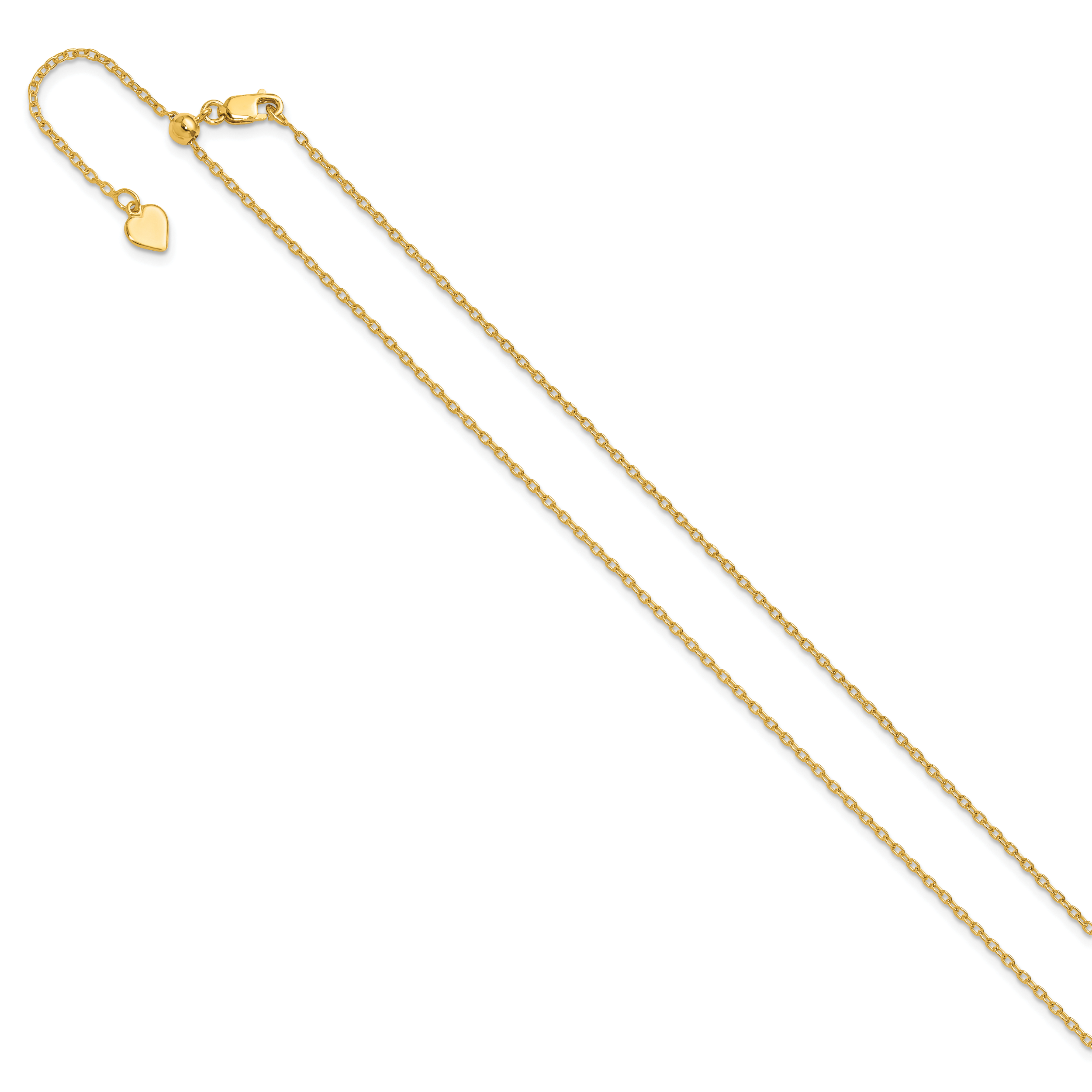 Adjustable Cable Chain in Gold-Plated Sterling Silver Secondary image