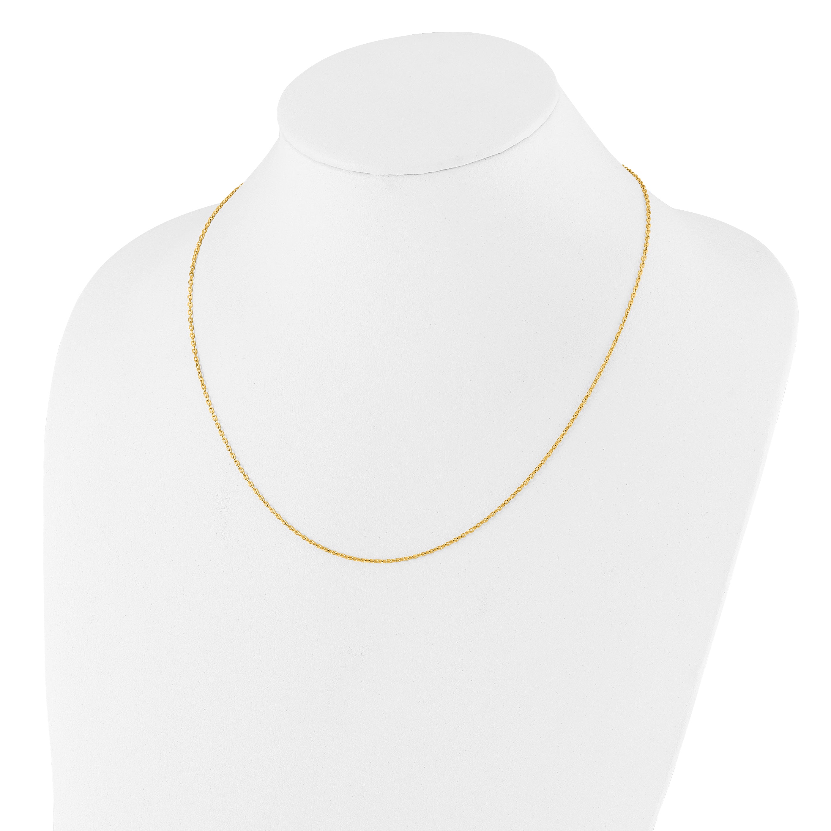 Sterling Silver Gold-plated Adjustable 1.4mm Cable Chain