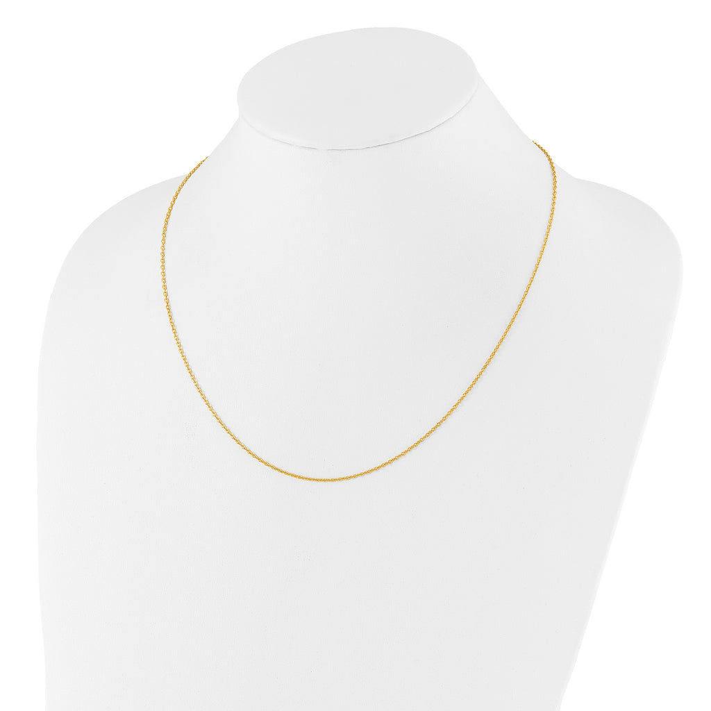 Sterling Silver Gold-plated Adjustable 1.4mm Cable Chain