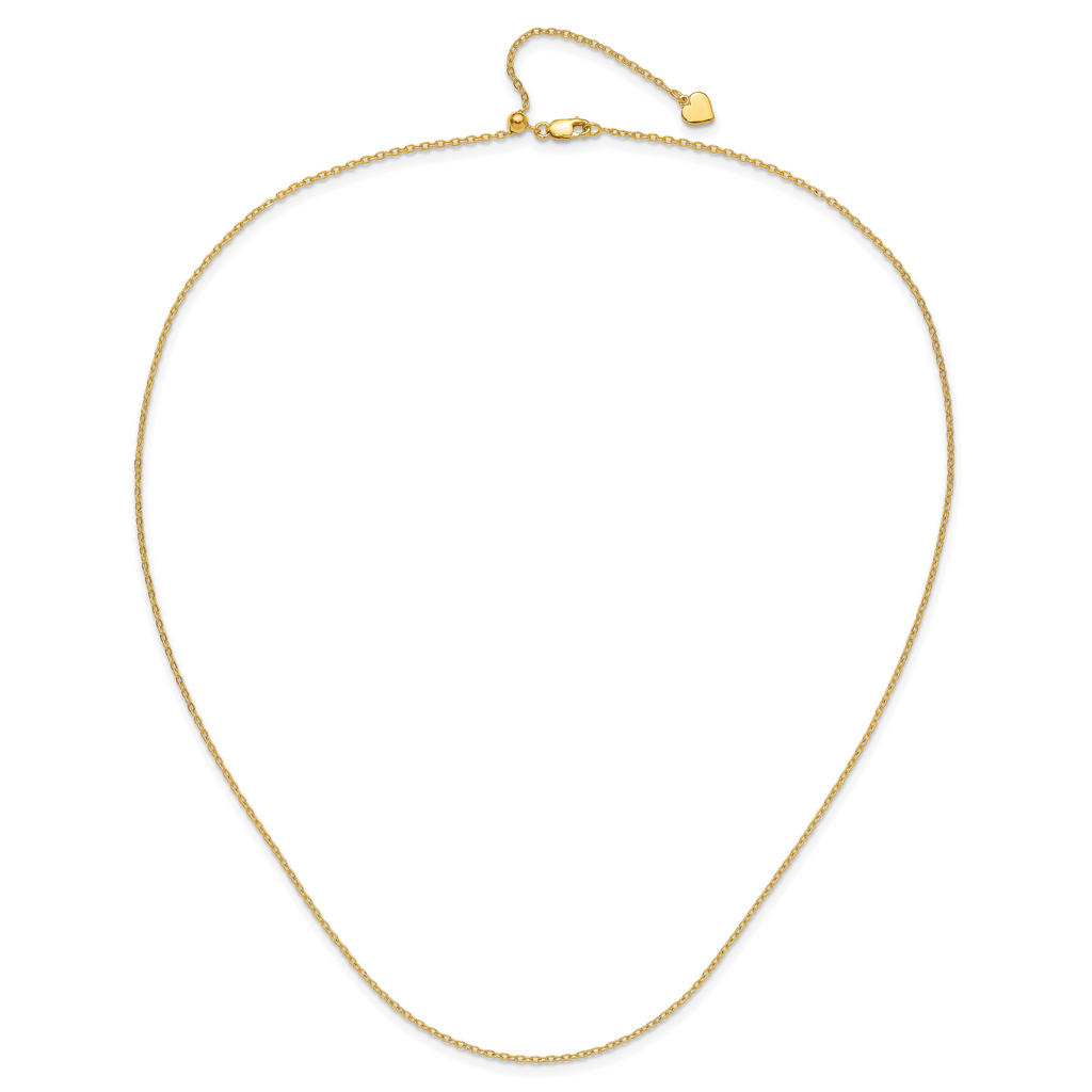 Sterling Silver Gold-plated Adjustable 1.4mm Cable Chain