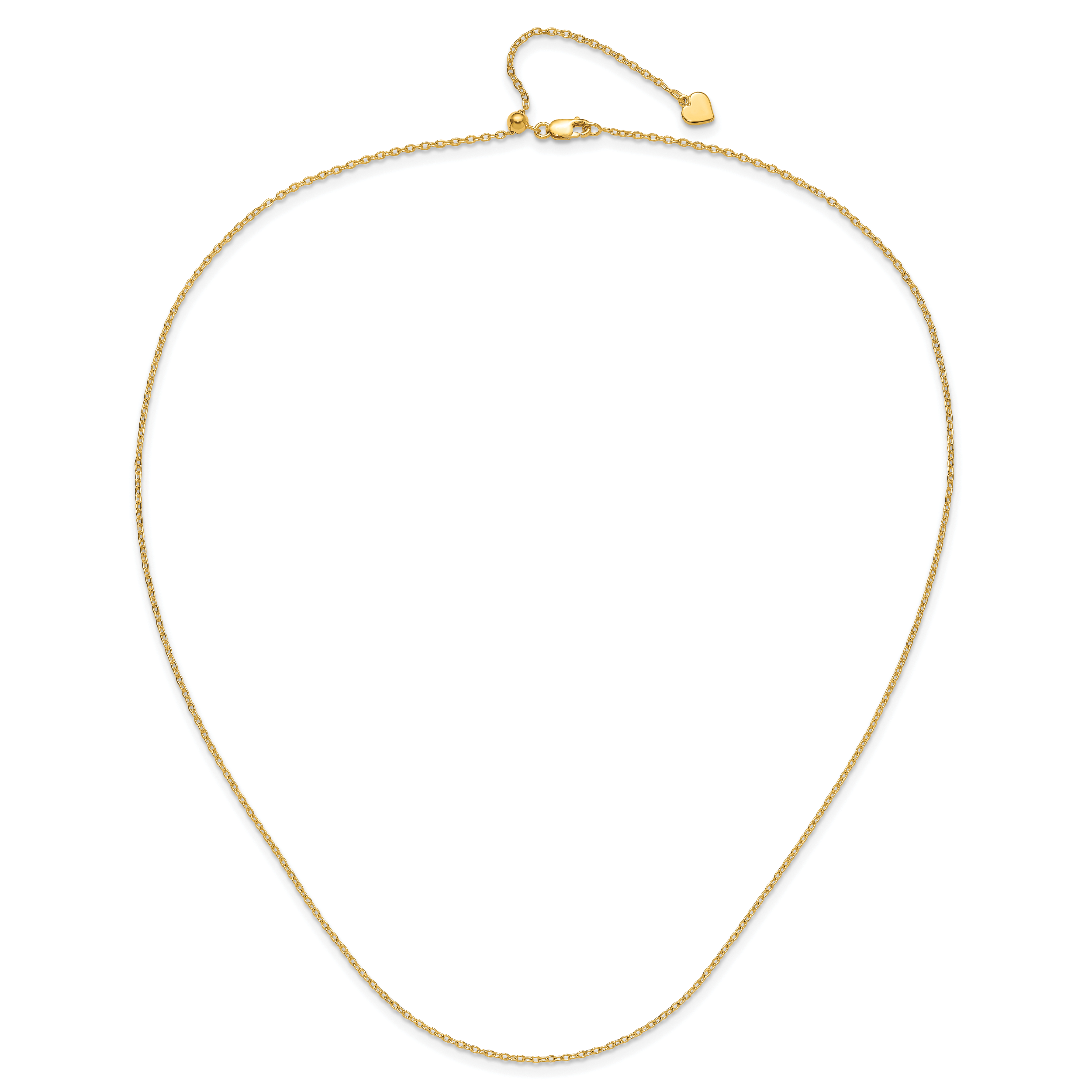 Sterling Silver Gold-plated Adjustable 1.4mm Cable Chain