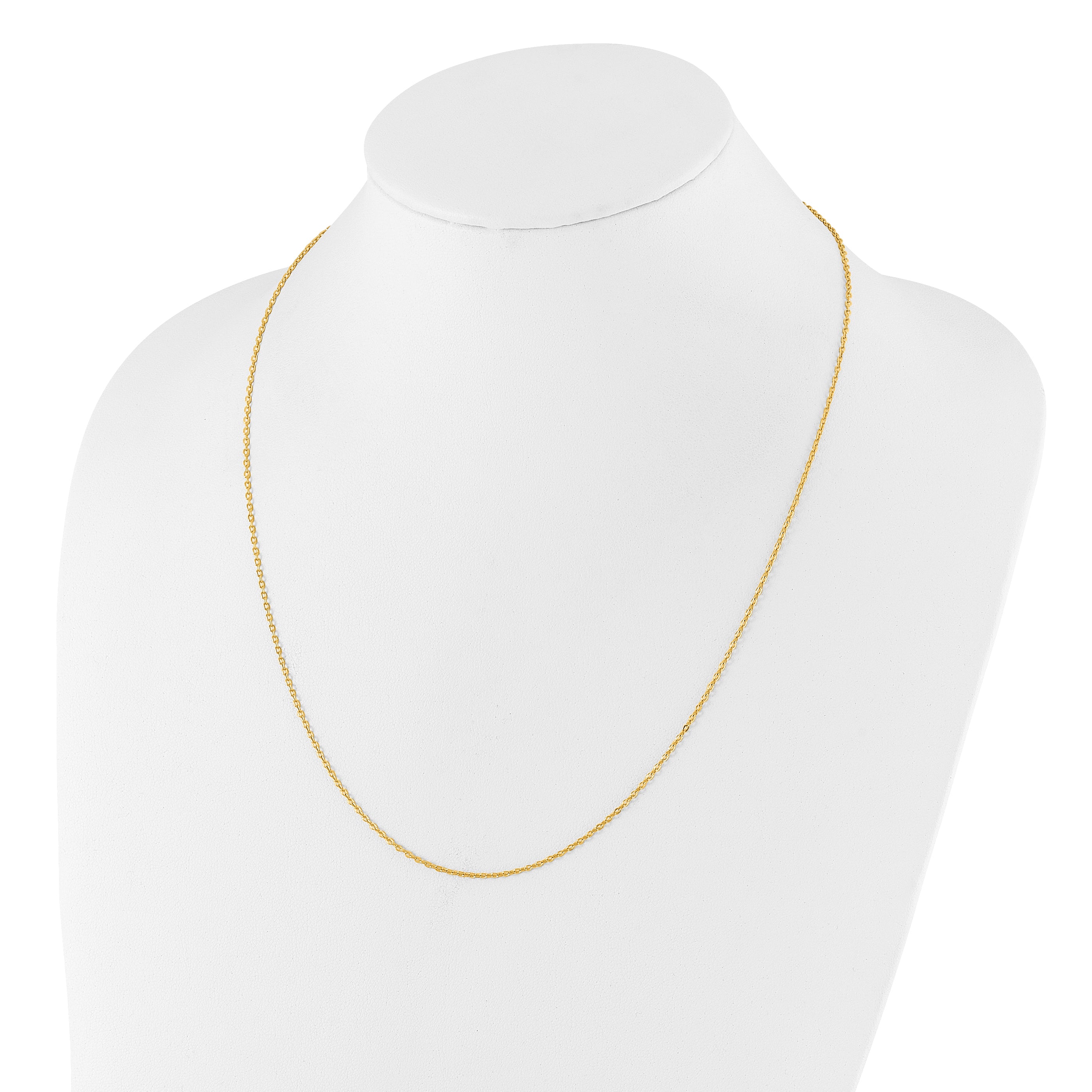 Sterling Silver Gold-plated Adjustable 1.4mm Cable Chain