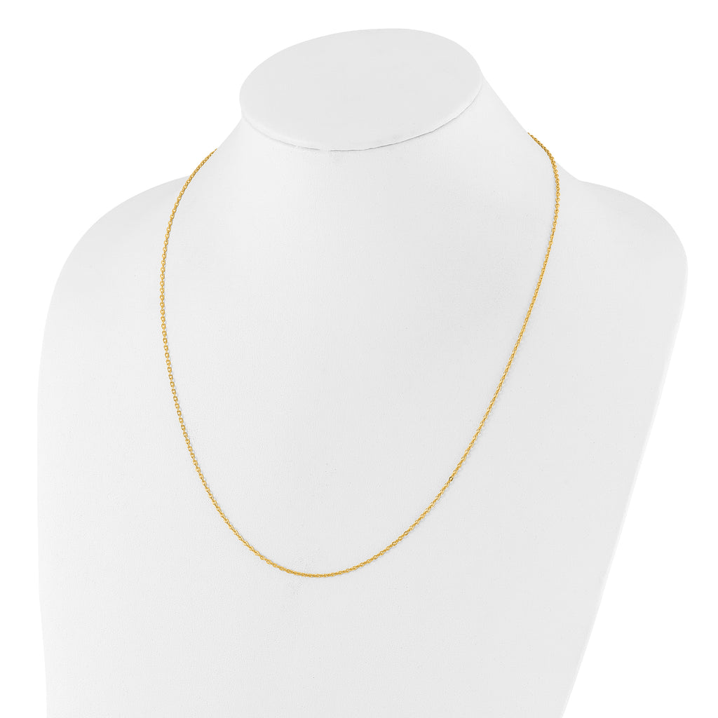 Sterling Silver Gold-plated Adjustable 1.4mm Cable Chain