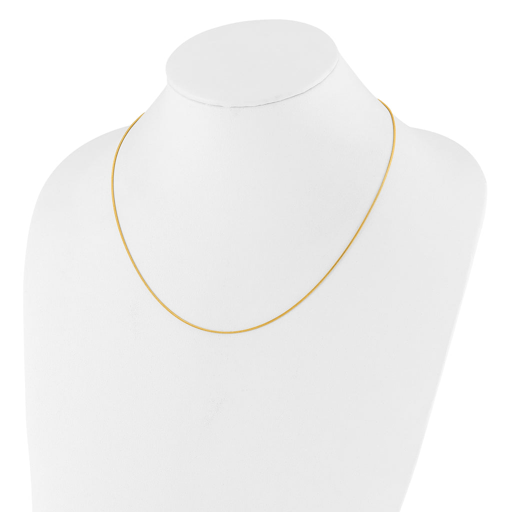 Sterling Silver Gold-plated Adjustable .95mm Snake Chain