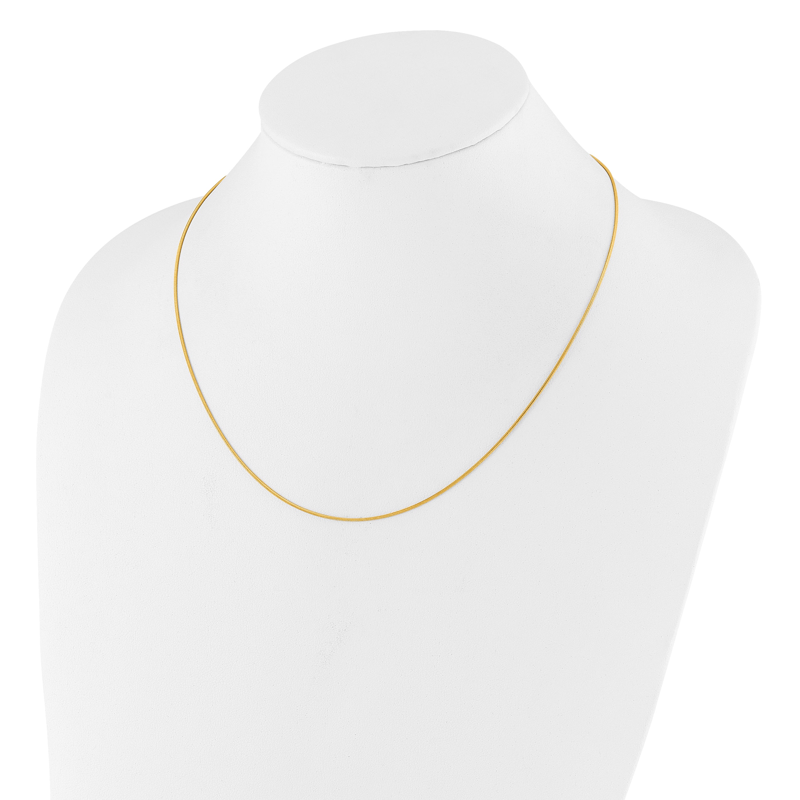 Sterling Silver Gold-plated Adjustable .95mm Snake Chain