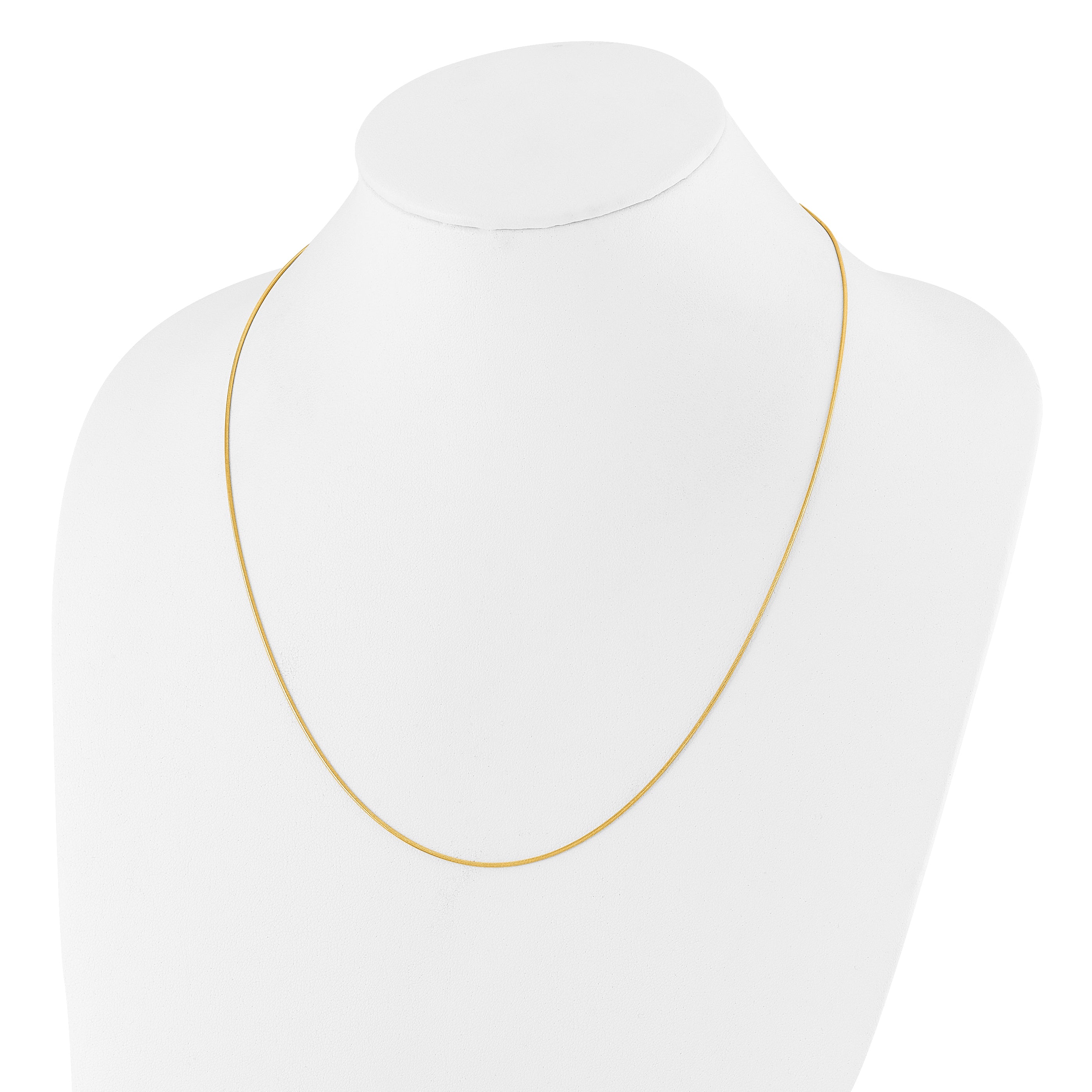 Sterling Silver Gold-plated Adjustable .95mm Snake Chain