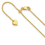 Sterling Silver Gold-plated Adjustable .95mm Snake Chain