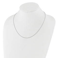 Sterling Silver RH-plated Adjustable 1.1mm D/C Spiga Chain