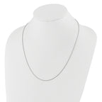 Sterling Silver RH-plated Adjustable 1.1mm D/C Spiga Chain