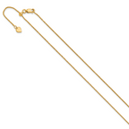 Sterling Silver Gold-plated Adjustable 1.1mm D/C Spiga Chain