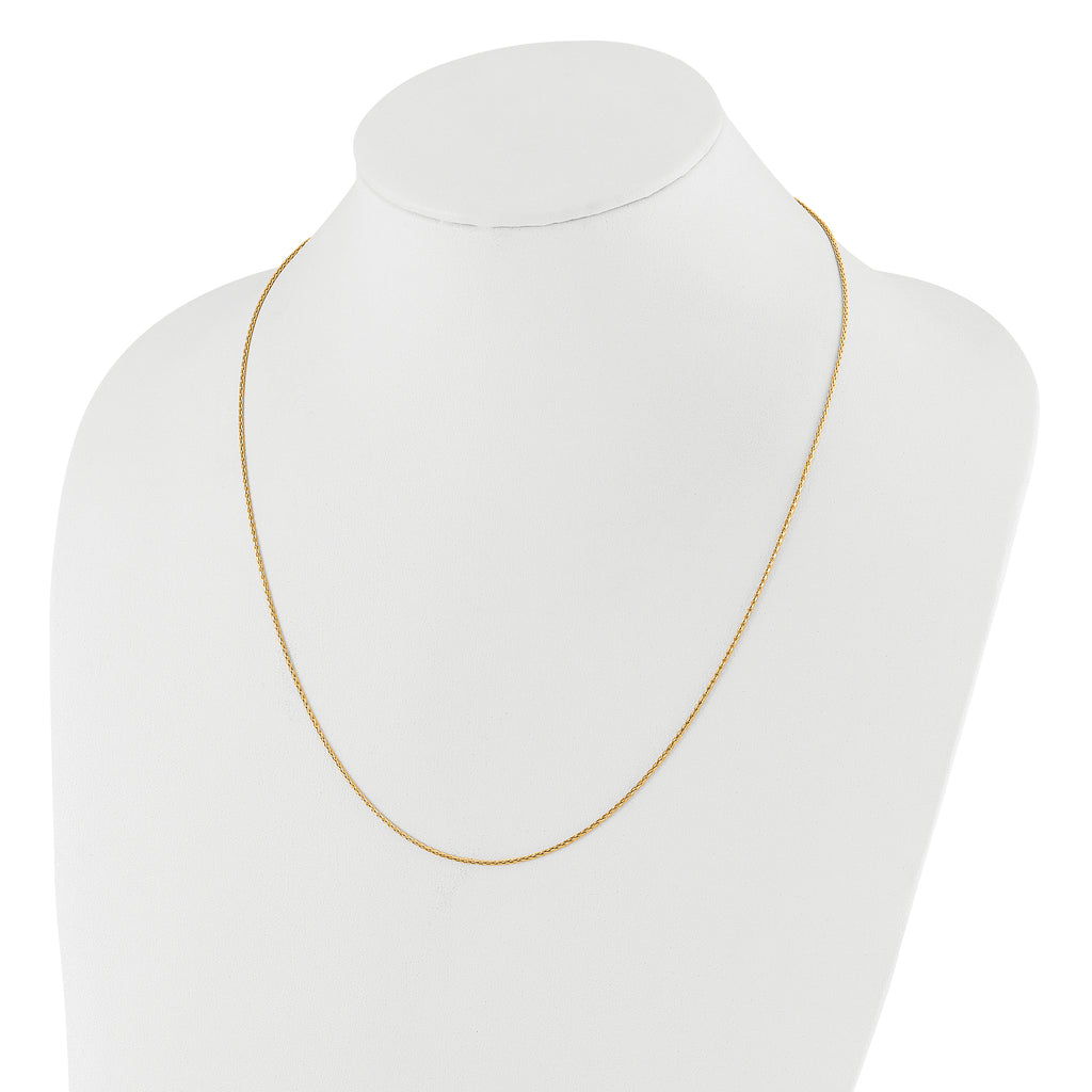 Sterling Silver Gold-plated Adjustable 1.1mm D/C Spiga Chain