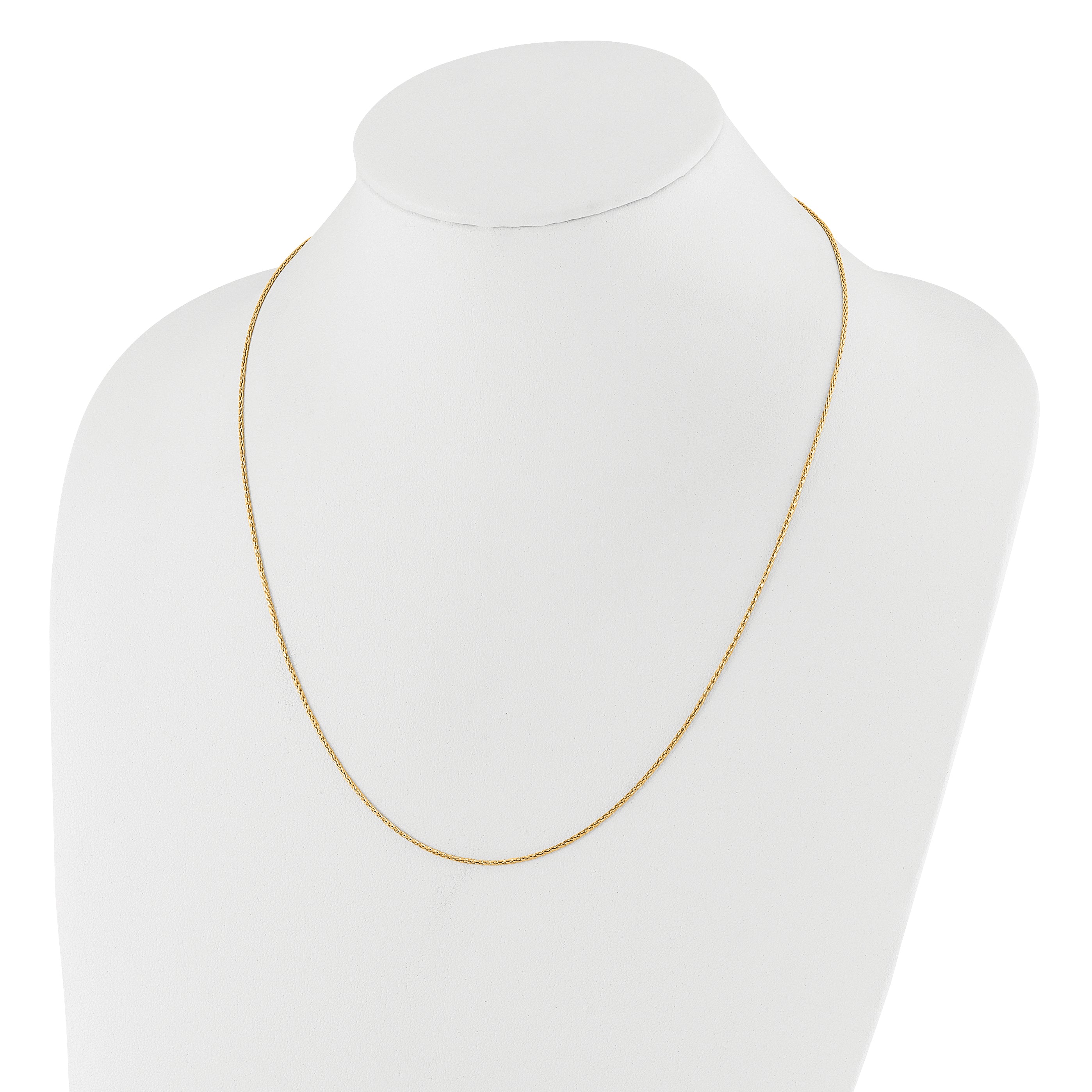 Sterling Silver Gold-plated Adjustable 1.1mm D/C Spiga Chain