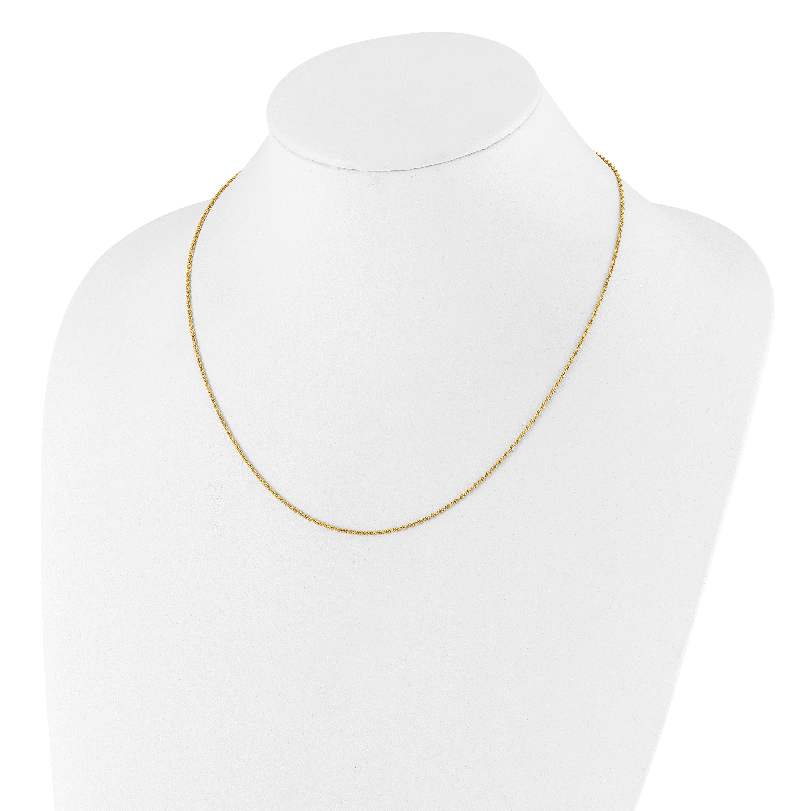 Sterling Silver Gold-plated Adjustable 1.35mm Loose Rope Chain