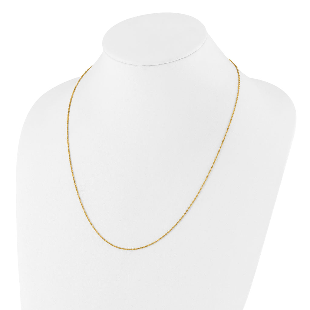 Sterling Silver Gold-plated Adjustable 1.35mm Loose Rope Chain