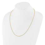 Sterling Silver Gold-plated Adjustable 1.35mm Loose Rope Chain