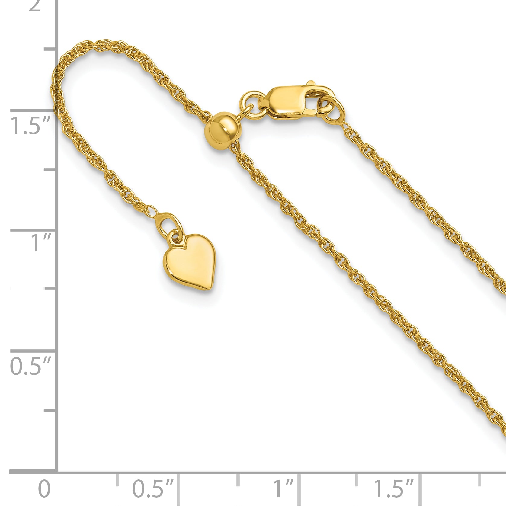 Sterling Silver Gold-plated Adjustable 1.35mm Loose Rope Chain