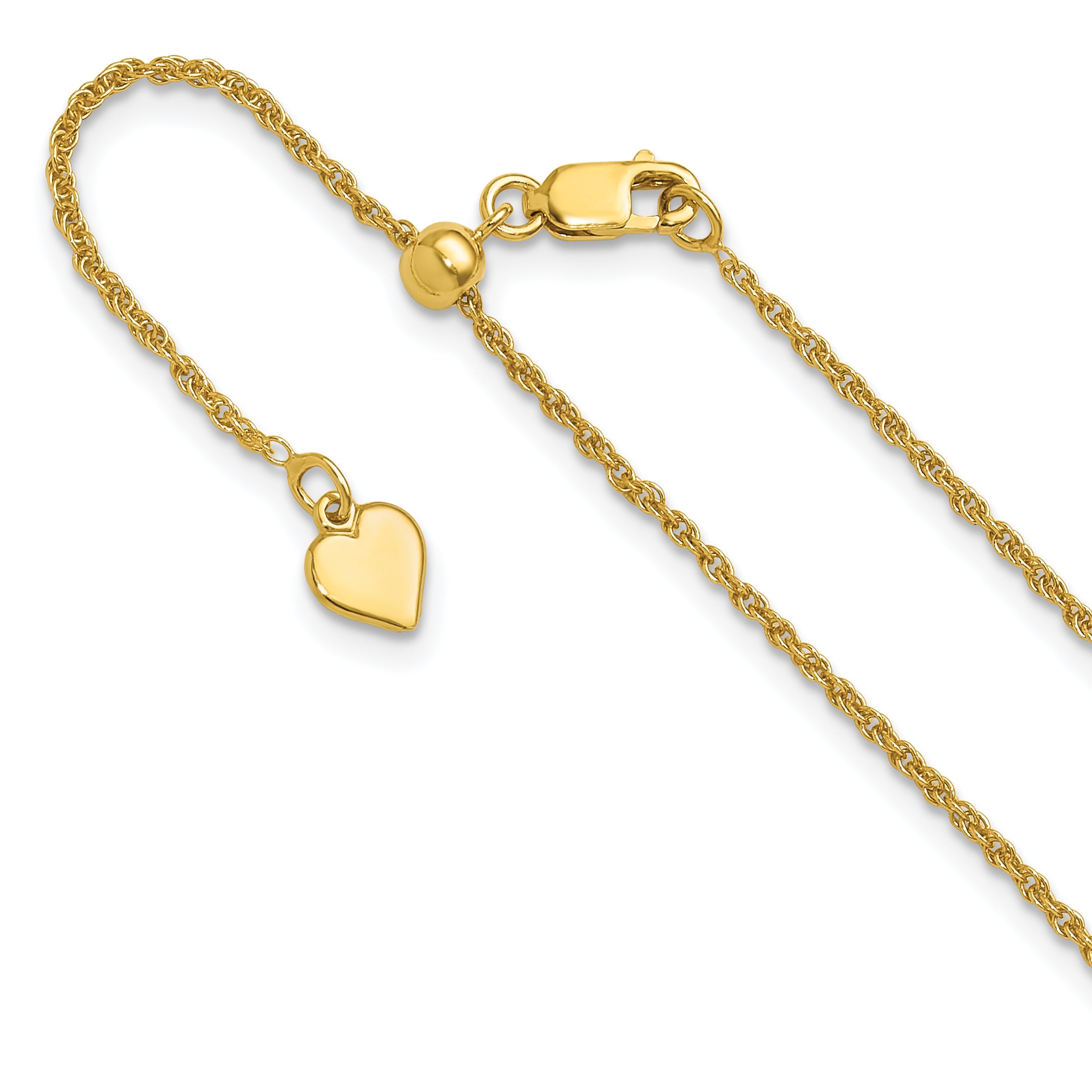 Sterling Silver Gold-plated Adjustable 1.35mm Loose Rope Chain Main image