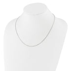 Sterling Silver RH-plt Adjustable 1.2mm D/C Square Snake Chain