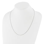 Sterling Silver RH-plt Adjustable 1.2mm D/C Square Snake Chain