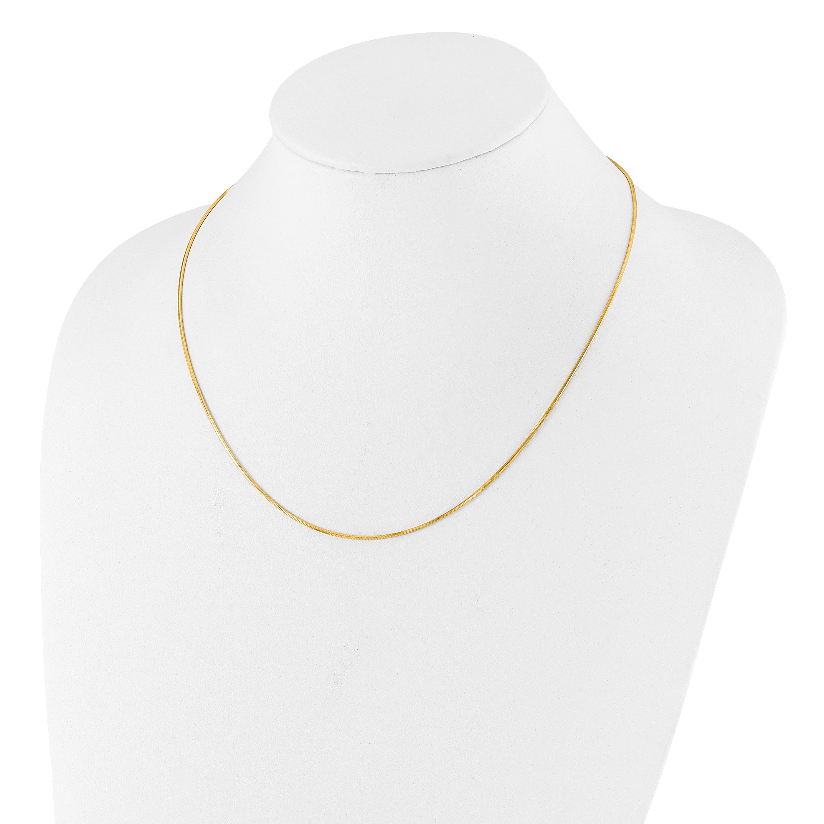 Sterling Silver Gold-plated Adjustable 1.2mm D/C Square Snake Chai