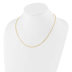 Sterling Silver Gold-plated Adjustable 1.2mm D/C Square Snake Chai