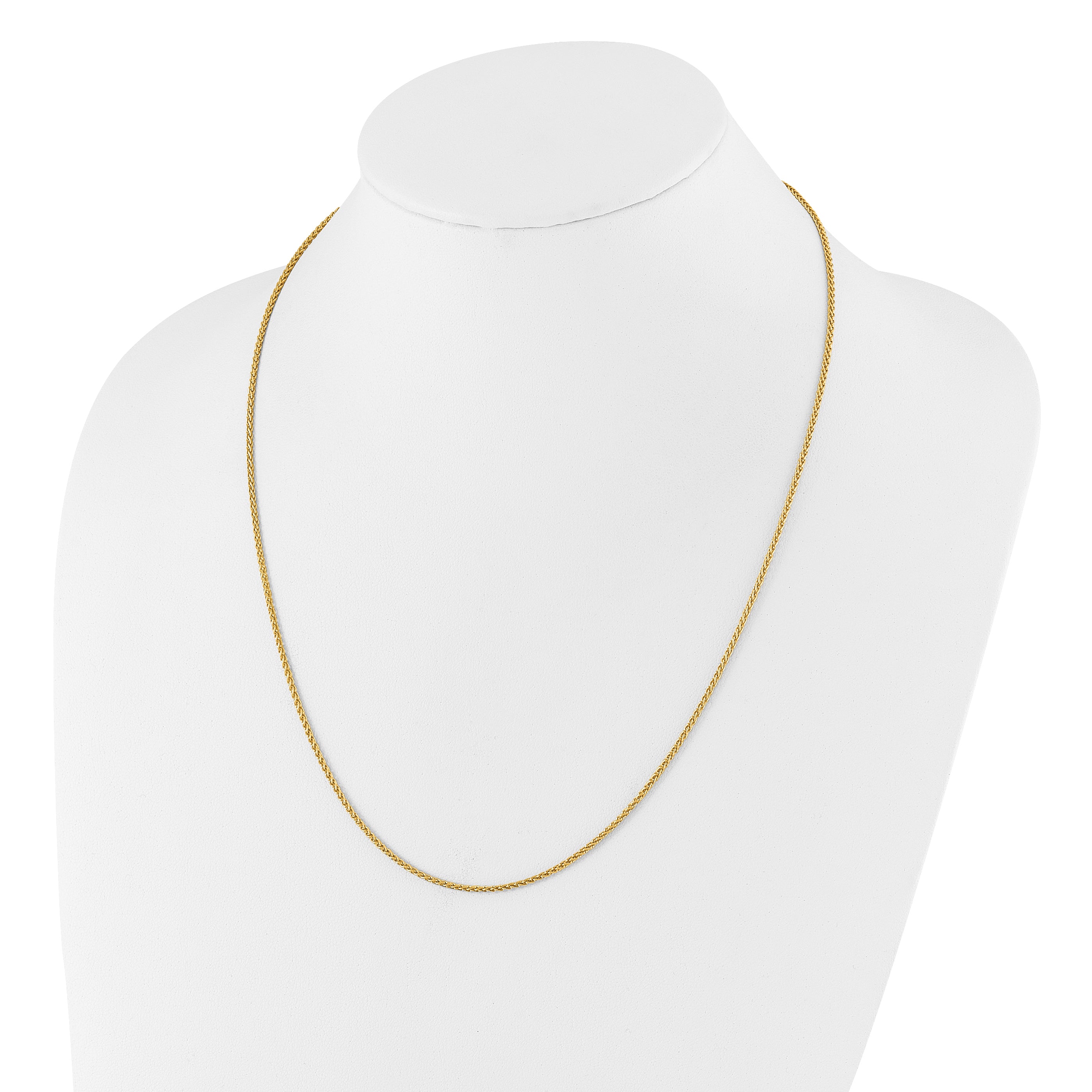 Sterling Silver Gold-plated Adjustable 1.6mm Spiga Chain
