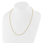 Sterling Silver Gold-plated Adjustable 1.6mm Spiga Chain