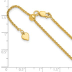 Sterling Silver Gold-plated Adjustable 1.6mm Spiga Chain