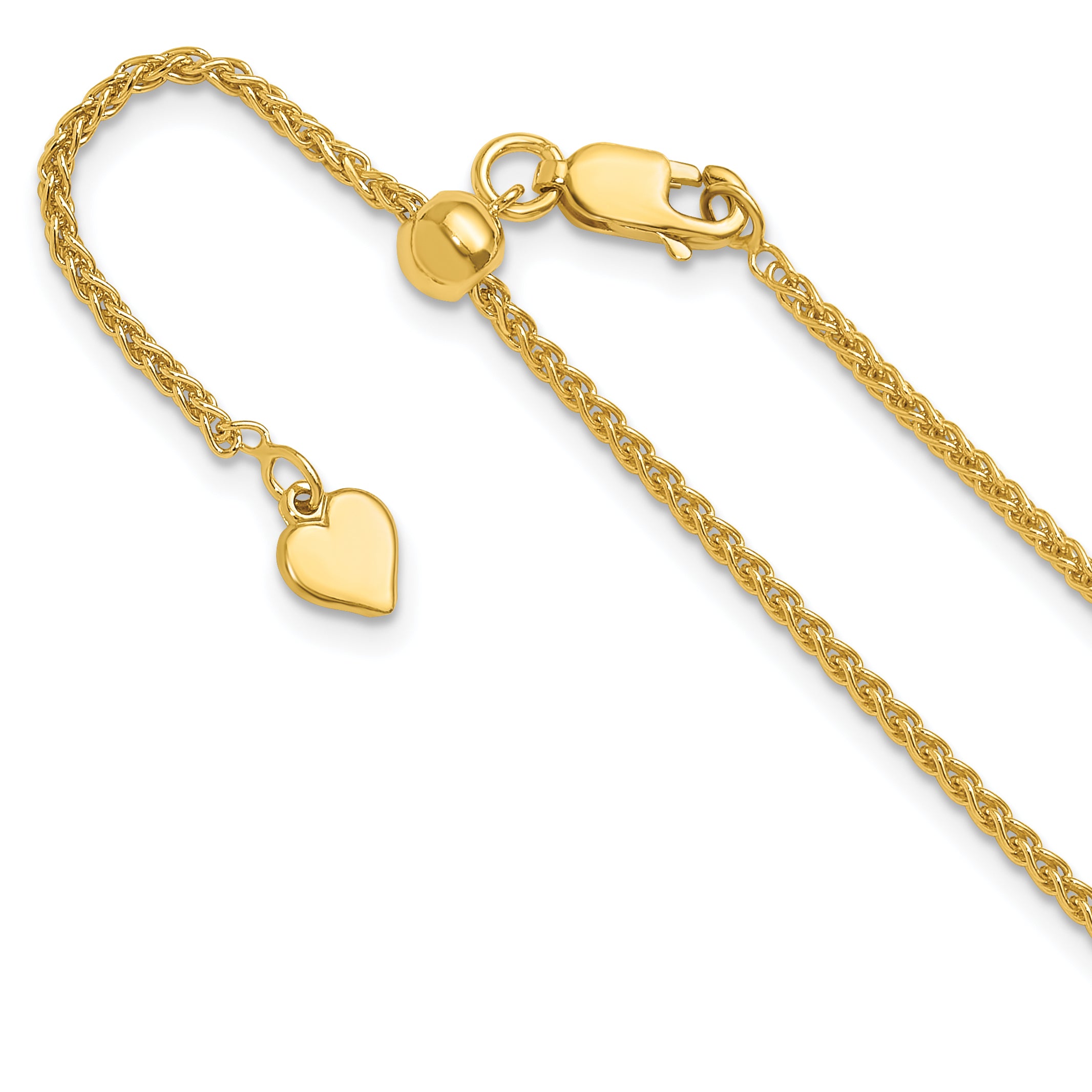 Sterling Silver Gold-plated Adjustable 1.6mm Spiga Chain Main image