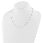 Sterling Silver RH-plated Adjustable .85mm D/C Spiga Chain