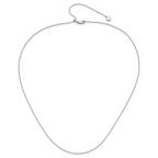 Sterling Silver RH-plated Adjustable .85mm D/C Spiga Chain