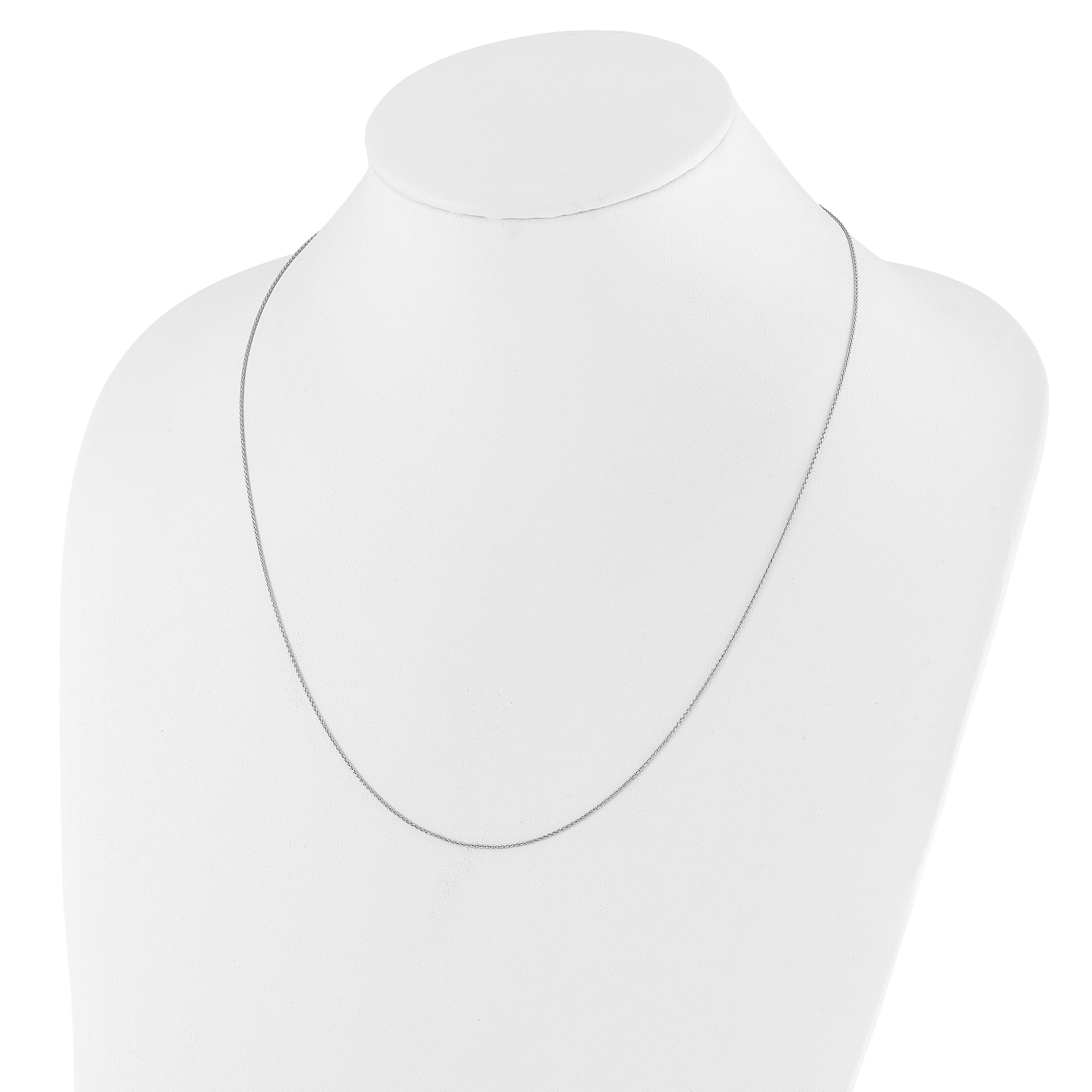 Sterling Silver RH-plated Adjustable .85mm D/C Spiga Chain