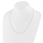 Sterling Silver RH-plated Adjustable .85mm D/C Spiga Chain