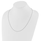 Sterling Silver RH-plated Adjustable .95mm D/C Spiga Chain