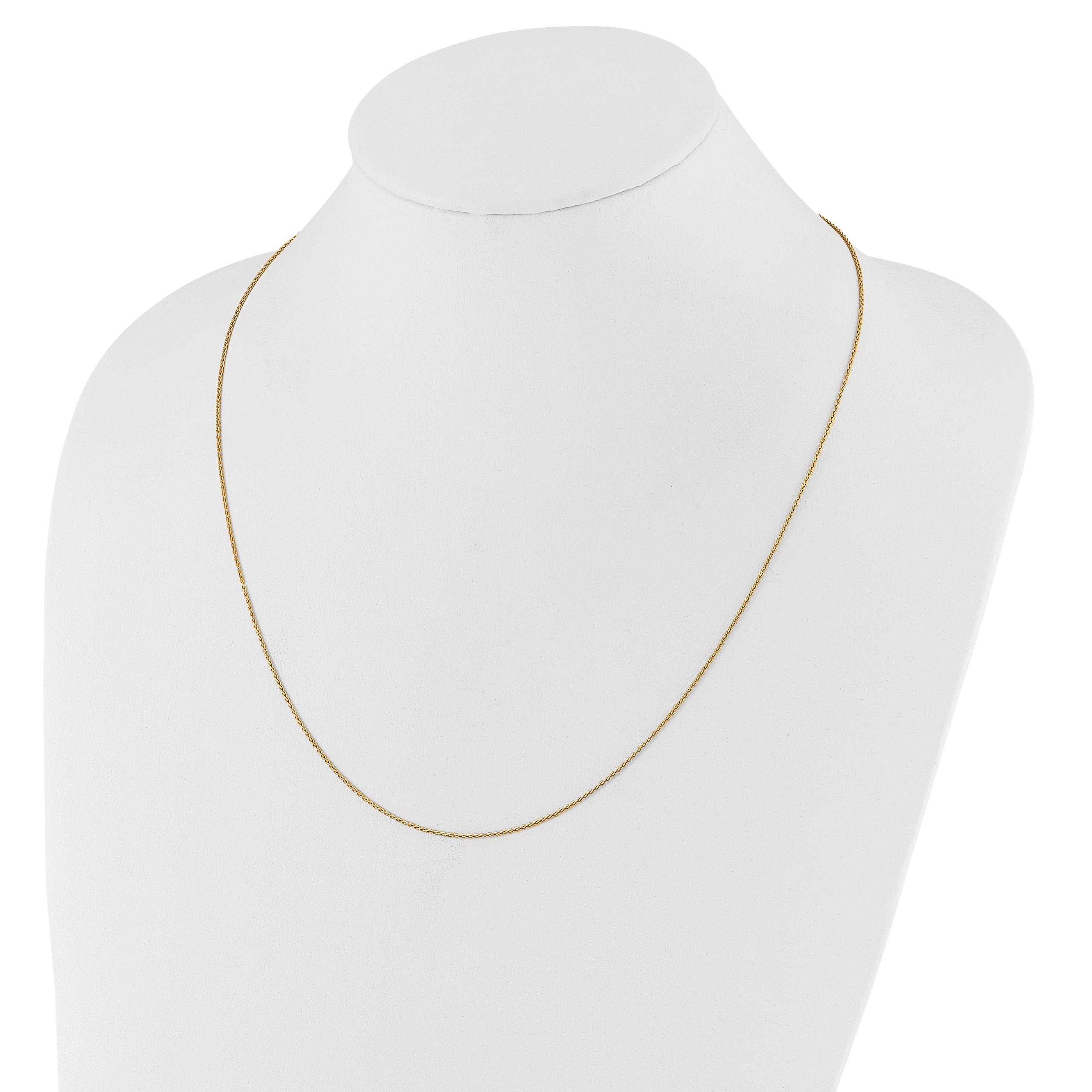 Sterling Silver Gold-plated Adjustable .95mm D/C Spiga Chain