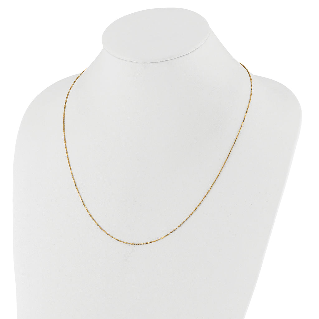 Sterling Silver Gold-plated Adjustable .95mm D/C Spiga Chain