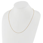 Sterling Silver Gold-plated Adjustable .95mm D/C Spiga Chain