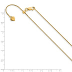 Sterling Silver Gold-plated Adjustable .95mm D/C Spiga Chain