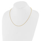 Sterling Silver Gold-plated Adjustable 1.25mm Round Box Chain