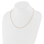 Sterling Silver Rose Gold-plated Adjustable 1.25mm Round Box Chain
