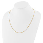 Sterling Silver Gold-plated Adjustable 1.5mm Round Box Chain