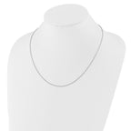 Sterling Silver RH-plated Adjustable 1.3mm Rolo Chain