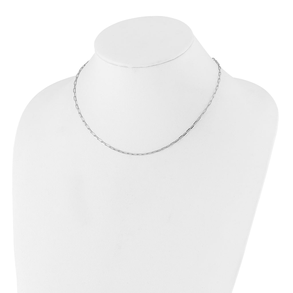 SS RH-plated Adjustable 2mm Paperclip Flat Oval Link Chain