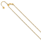 SS Gold-plated Adjustable 2mm Paperclip Flat Oval Link Chain
