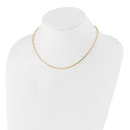 SS Gold-plated Adjustable 2mm Paperclip Flat Oval Link Chain