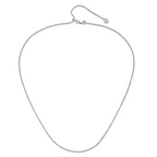 Sterling Silver Rhodium-plated Diamond-cut Adjustable Snake Chain