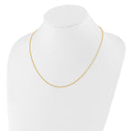 Sterling Silver Adjustable Gold-plated 1.3mm Spiga Chain